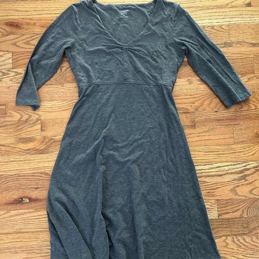 Toad&Co Rosalínda Charcoal Long Sleeve Dress